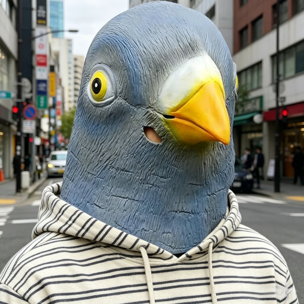 Skincare Pigeon - قناع على شكل حمامة، زي مبتكر