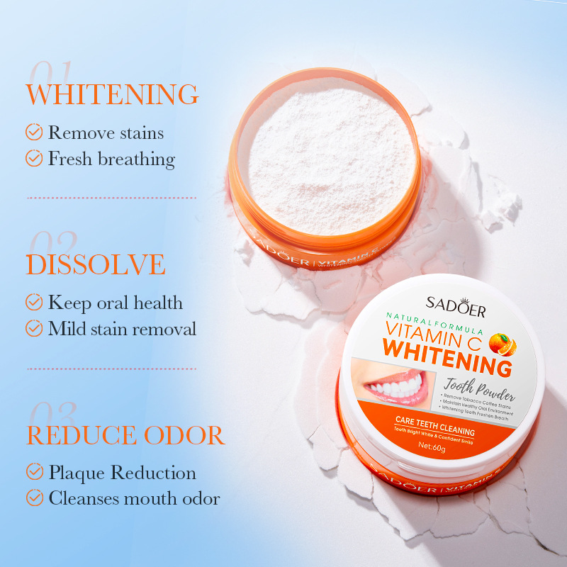 فيتامين ج مسحوق تبييض الأسنان  - مراجعة Vitamin C Powder وسعره