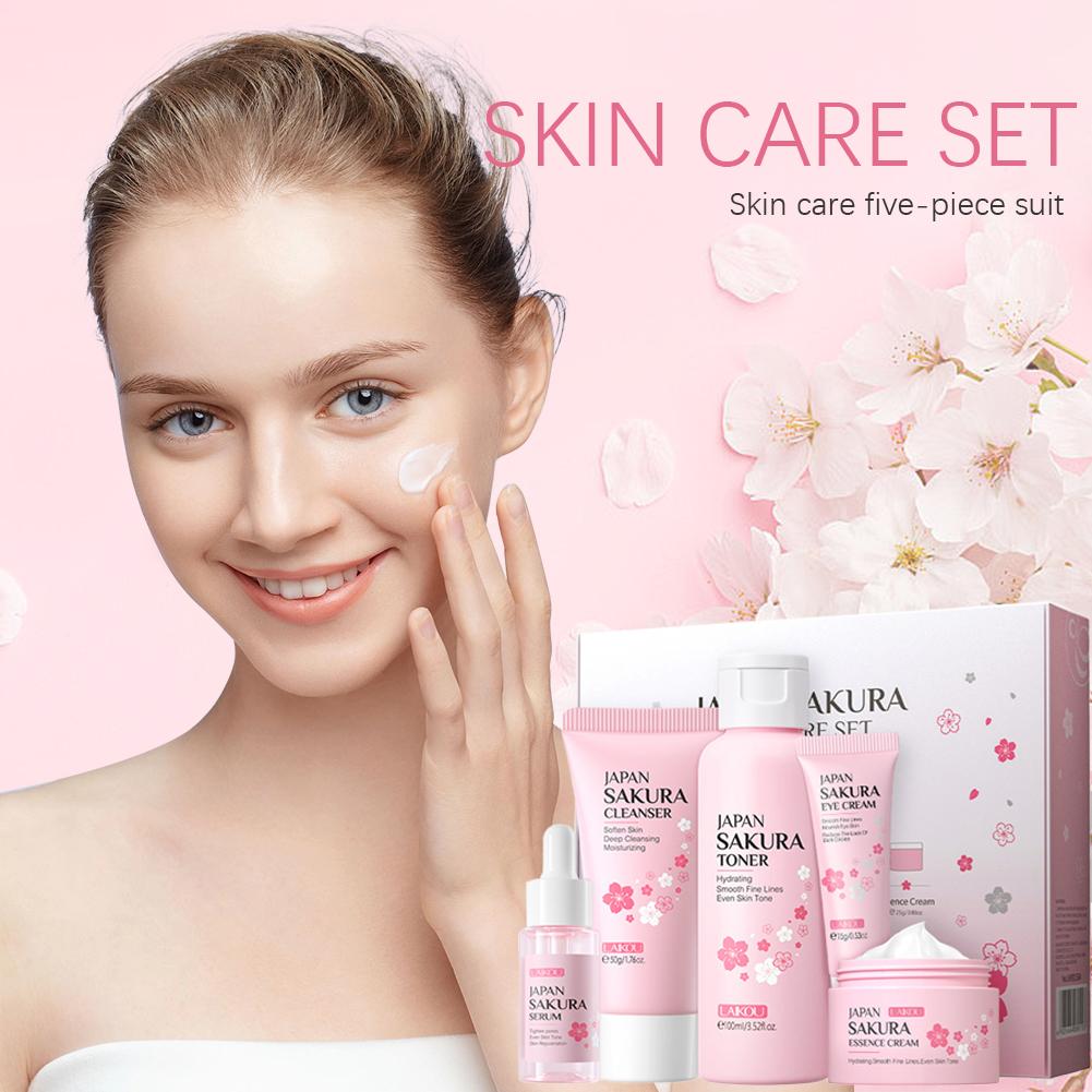 5/3 قطعة/المجموعة ساكورا العنا - مراجعة Skincare Routine وسعره