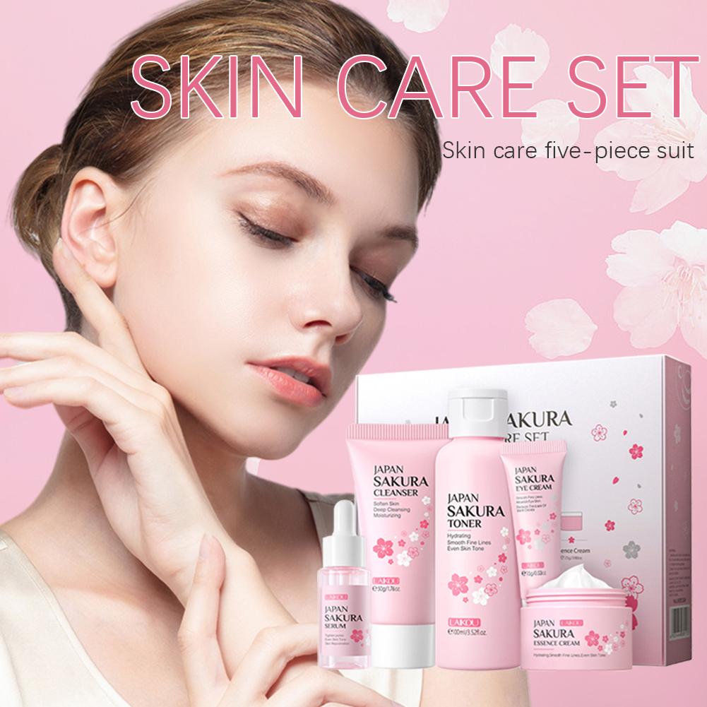 5/3 قطعة/المجموعة ساكورا العنا - مراجعة Skincare Routine وسعره
